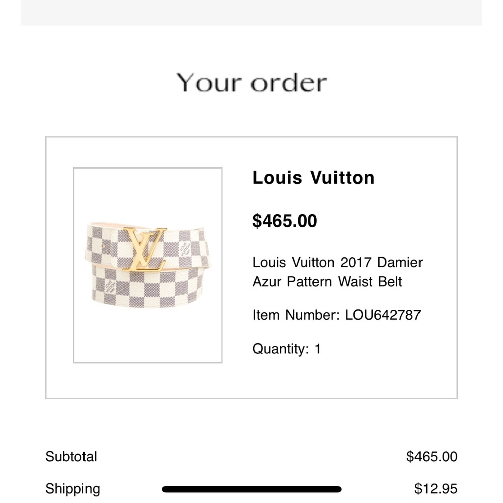 🌟LAST CHANCE🌟 Louis Vuitton Initiales 30MM Damier Azur Coated Canvas Belt - 80 - Picture 9 of 9